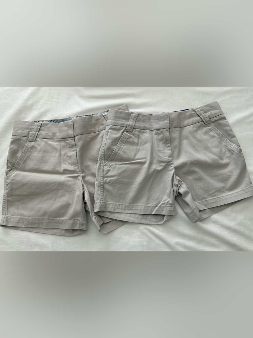 J Crew Women’s Classic Twill Cotton Chino Shorts Size 0 Lot of 2